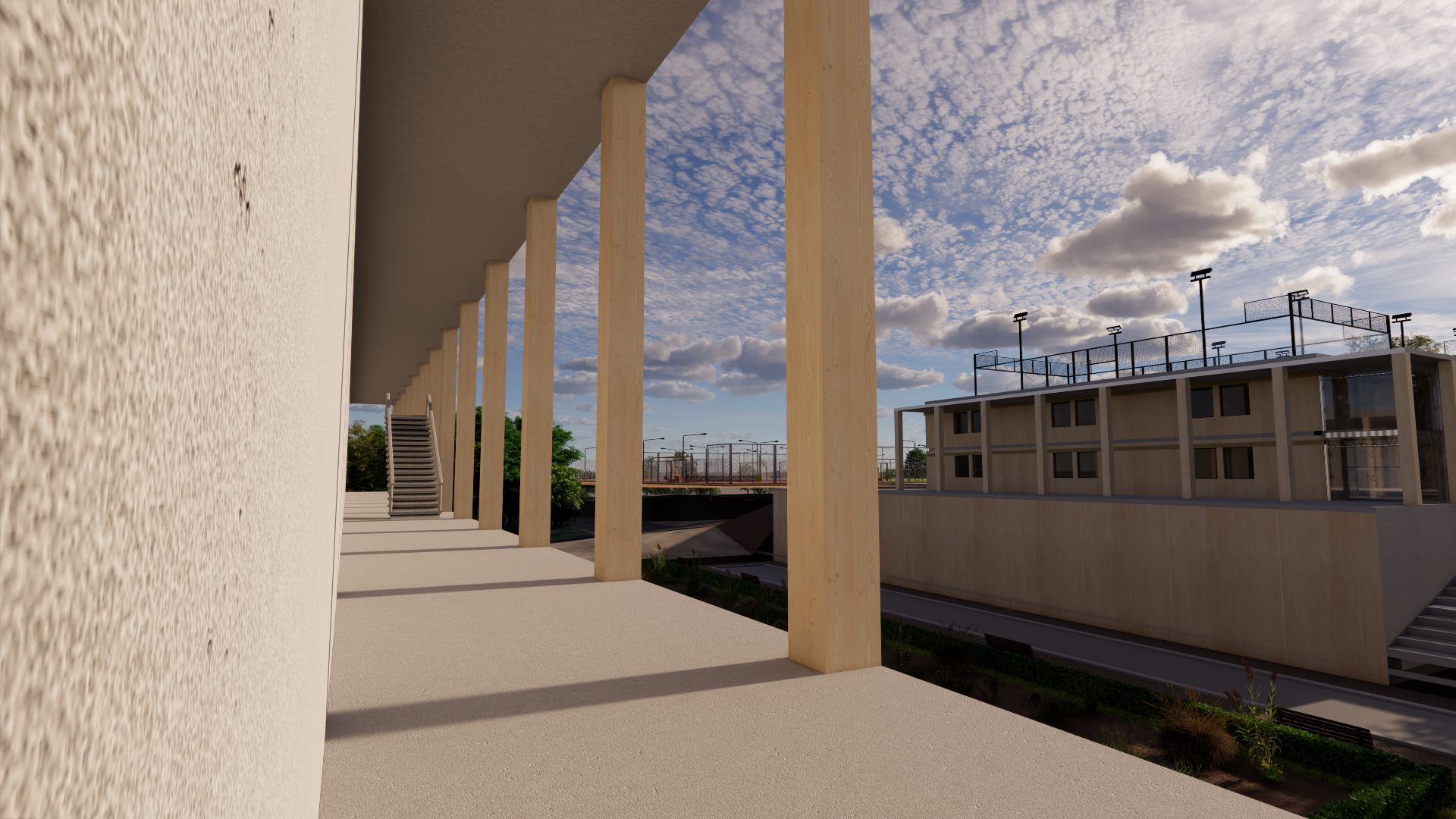 Rendu Enscape du terrain, plateau de Saclay, vue 8